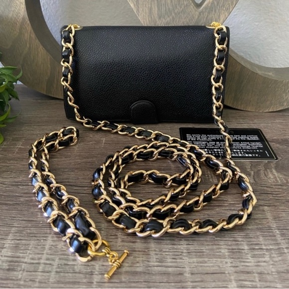 ♥️Vintage Chanel Timeless Wallet on Chain Clutch Wristlet / Crossbody option WOC - Picture 3 of 12
